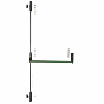 Maniglione antipanico verticale Ambidestro con chiusure laterali Circeo Savio KH.3, per porta larghezza 1240 mm, barra 1180 mm, finitura Verde