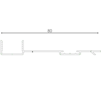 Profilo per falso telaio in legno e alluminio, larghezza 80 mm, lunghezza 5000 mm, materiale Alluminio