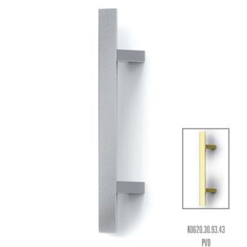 Maniglione per porta con supporti inclinati Tropex serie CHICAGO, finitura Oro PVD, interasse 300 mm