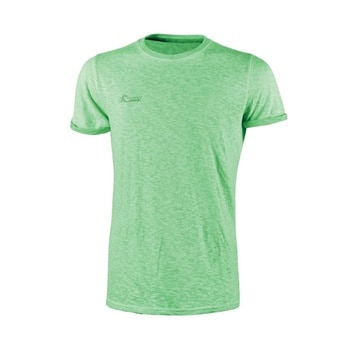 T-shirt U Power Fluo da lavoro, linea Enjoy girocollo, tessuto cotone, taglia 2XL, colore Verde Fluo