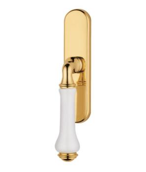 Valli & Valli serie H 176 Spiga maniglia per finestra cremonese oro bianco