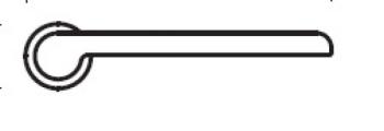 Maniglia per porta Valli e Valli H 1054 serie W.W., senza rosetta, finitura Cromo