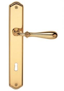 Valli & Valli serie H 1004 Antares Maniglia per porta interna placca foro normale Oro lucido