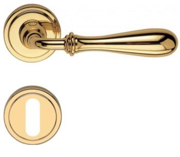Valli & Valli serie H 1004 Antares Maniglia per porta interna rosetta bocchetta normale Oro lucido