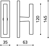 disegno tecnico olivari raffaella C128 cromo opaco
