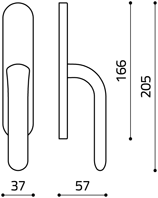 disegno tecnico olivari polo C152 cromo opaco