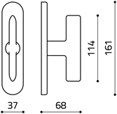 disegno tecnico olivari tecno K182 cromo opaco