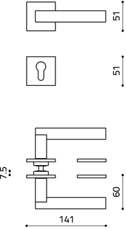 Disegno_tecnico_maniglia_Euclide_Q_Olivari_foro_yale