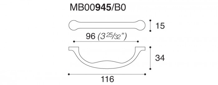 MB00945 maniglia Scheda Tecnica