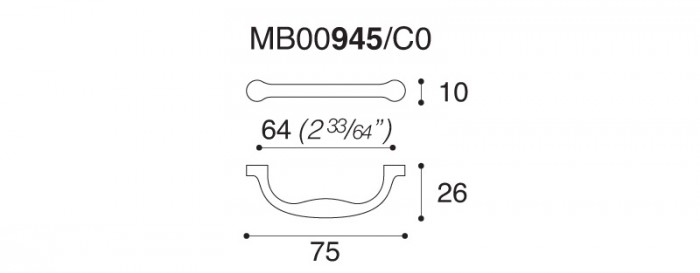 MB00945 maniglia scheda tecnica