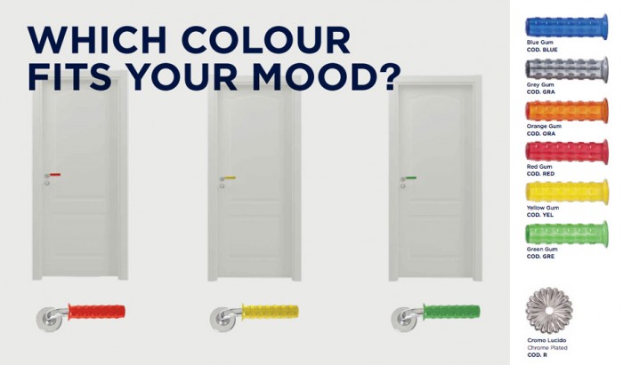 Finiture maniglie colorare Pop Gum Enrico Cassina