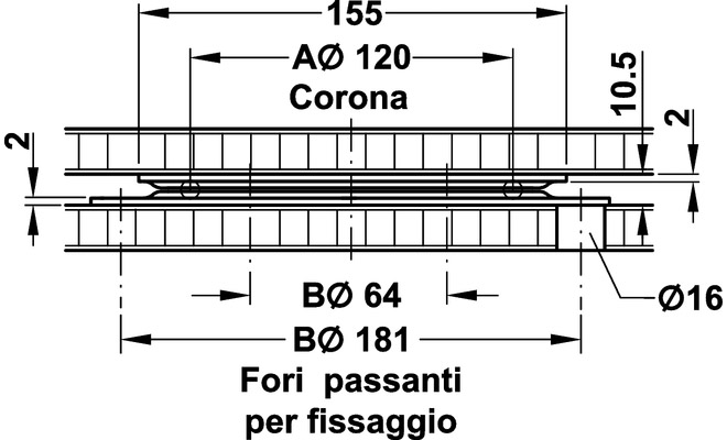 Supporto girevole scheda tecnica.