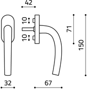 disegno tecnico tizianella f K112 cromo lucido