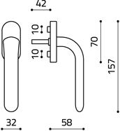 disegno tecnico olivari polo K152 cromato lucido