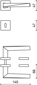 disegno tecnico olivari sky M214RB8 cromato opaco