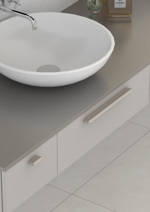 Pomolo in alluminio anodizzato, Interasse 32 mm, colore Cromo Lucido