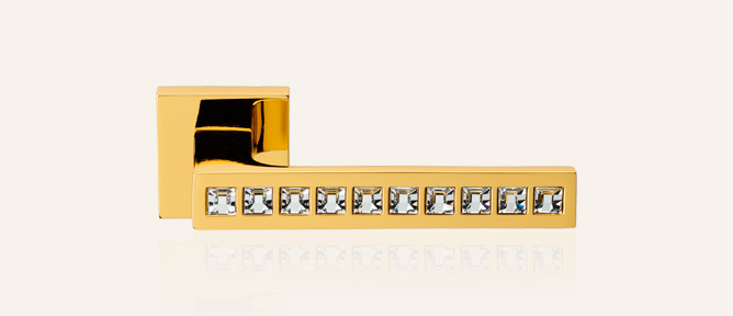 Maniglia per porta con Swarovski Linea Calì serie Reflex