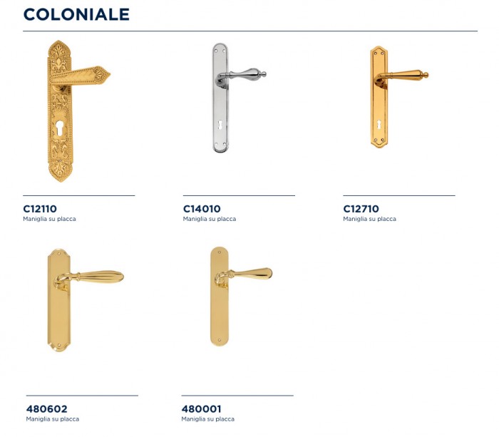 Maniglie Enrico Cassina serie Coloniale