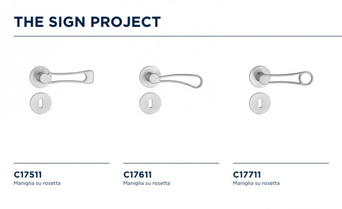 Maniglie per porte Sign Project by Enrico Cassina