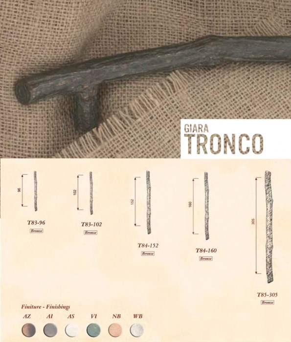Giara Art Design Maniglione Tronco artigianale di ispirazione naturale