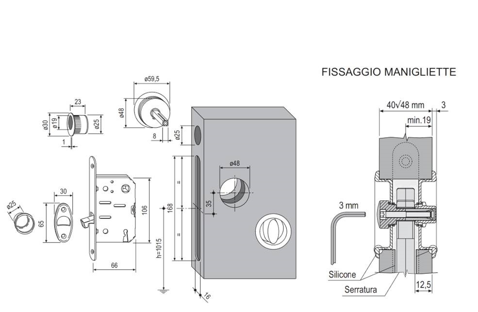 Scivola T Cromo opaco