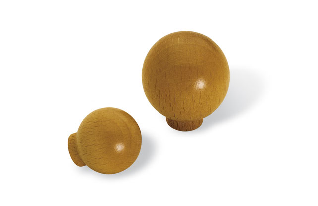 Pomolo a sfera per mobile Mital in legno Noce chiaro 23x25mm