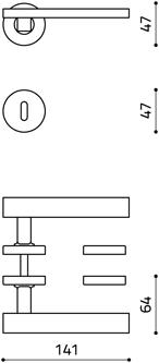 disegno tecnico space olivari M193RB8 cromo opaco