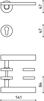 disegno tecnico space olivari M193RY8 cromo lucido opaco