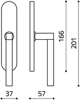 disegno tecnico olivari space C192 cromo lucido opaco