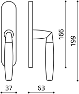 disegno tecnico sector olivari C186 cromo lucido opaco