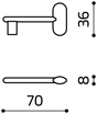 disegno tecnico chiave polo olivari
