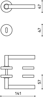 disegno tecnico time olivari M192RB8 cromo lucido opaco