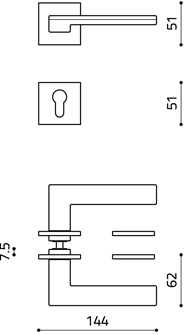 disegno tecnico trend M228RY8 superinox