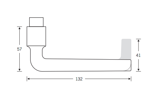 FSB Maniglia per porta interna serie 1005 foro patent Acciaio inox opaco elegante