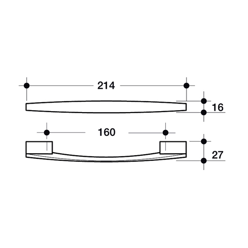 Maniglie per mobili serie Linea D - Scheda Tecnica