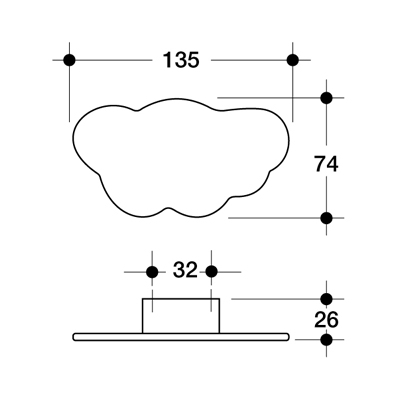 Scheda tecnica maniglia per cameretta serie Cloud