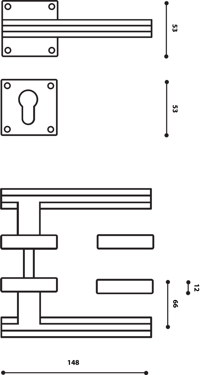 Maniglia per porta Otta - Scheda Tecnica